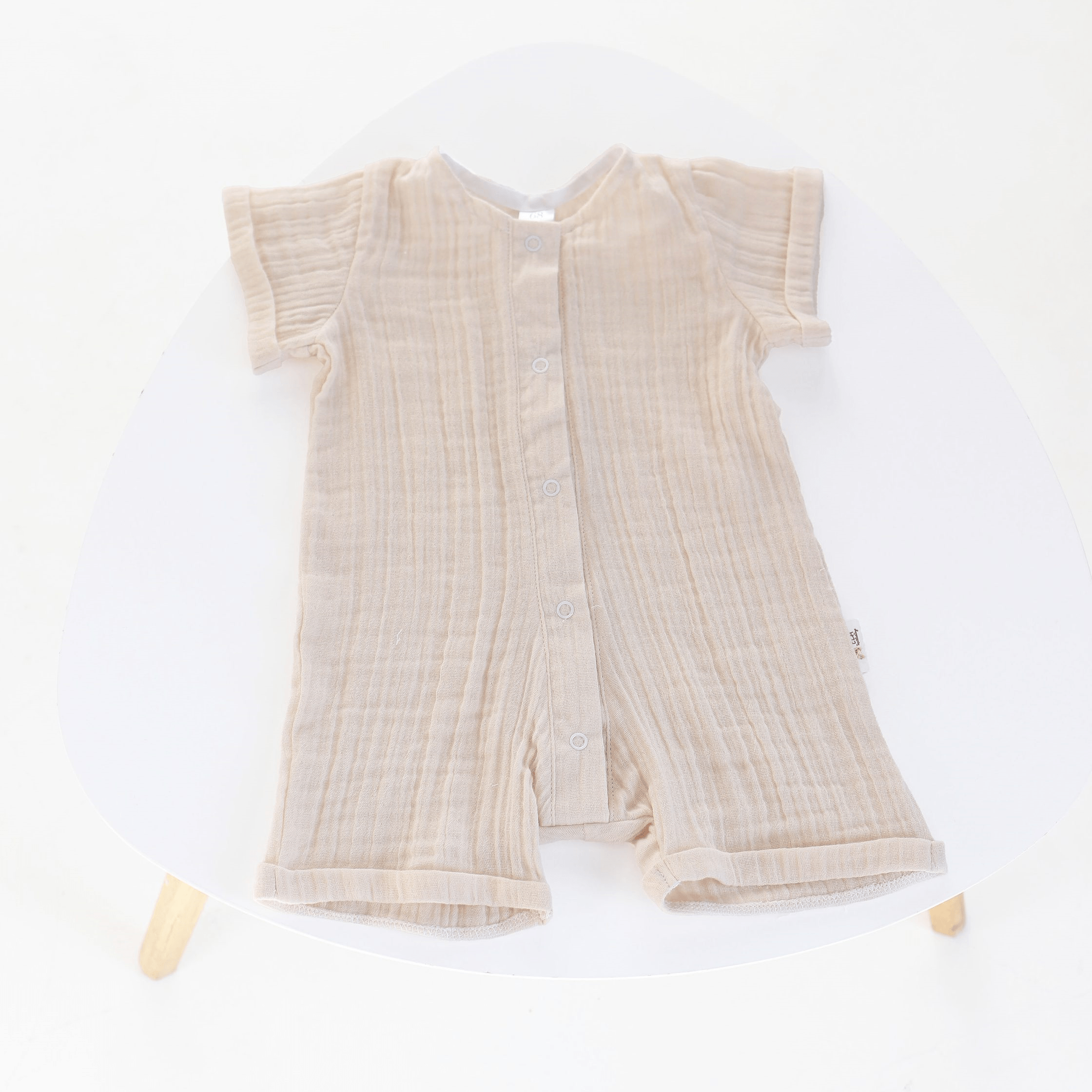 Муслиновый ромпер для новорожденных ELA Textile&Toys 0 - 3 лет Муслин Бежевый RM003BG Муслиновый ромпер для новорожденных ELA Textile&Toys 0 - 3 лет Муслин Бежевый RM003BG