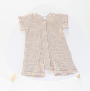 Муслиновый ромпер для новорожденных ELA Textile&Toys 0 - 3 лет Муслин Бежевый RM003BG