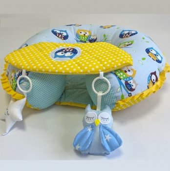 Подушка для кормления 4в1 Happy Luna Желтый/Голубой 0307