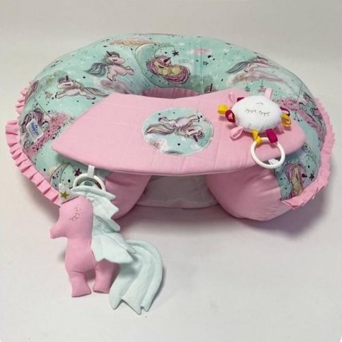 Подушка для кормления 4в1 Happy Luna Plastik bag Розовый/Бирюзовый 0310