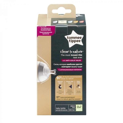 Антиколиковая бутылочка Tommee Tippee Closer to Nature 0m+ 260 мл TT0015