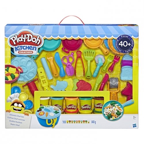Набор для творчества пластилин Hasbro Play-Doh Food role play Мега набор повара C3094
