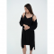 Ночная рубашка в роддом для беременных и кормящих Мамин Дім Soft&Lace Черный 24195