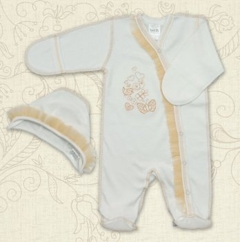 Набор одежды для новорожденных BetiS Равлик 0 - 3 мес Интерлок Молочный/Золотой 27077646
