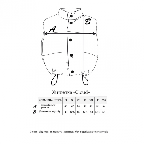 Демисезонная детская жилетка Magbaby Cloud 1 - 6 лет Плащевка Черный 134695