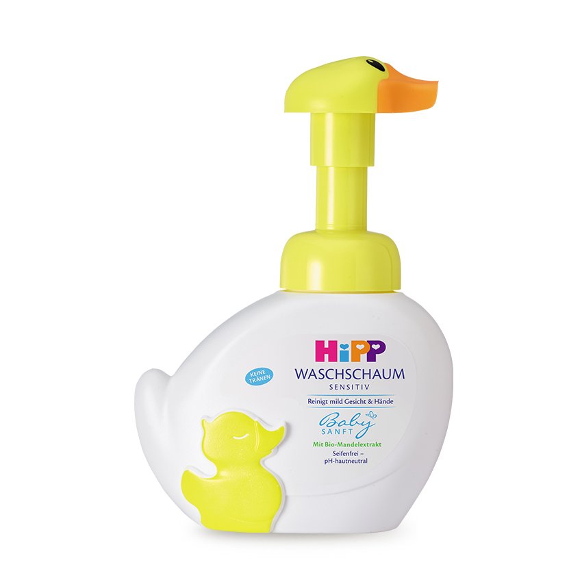 Пена для умывания и мытья рук детская HiPP BabySanft Уточка 250 мл DA90108 Пена для умывания и мытья рук детская HiPP BabySanft Уточка 250 мл DA90108