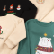 Новогодний джемпер детский Bembi Winter holidays 3 - 6 лет Трикотаж на флисе Зеленый/Белый ДЖ337