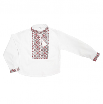 Вышиванка детская Twins Украинская 5 - 7 лет Хлопок Белый/Красный/Черный 88OT-U1