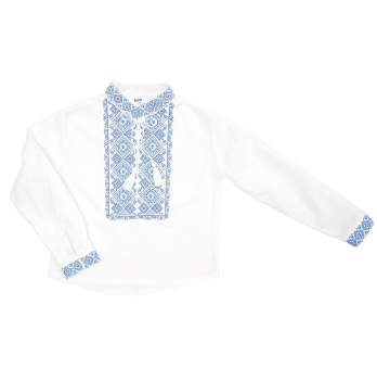 Вышиванка детская Twins Украинская 5 - 7 лет Хлопок Белый/Синий 88OT-U1