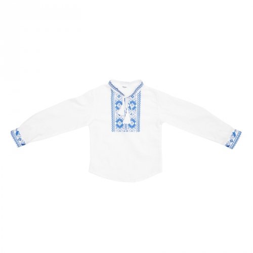 Вышиванка детская Twins Оберег 3 - 7 лет Хлопок Белый/Голубой 88OT-О