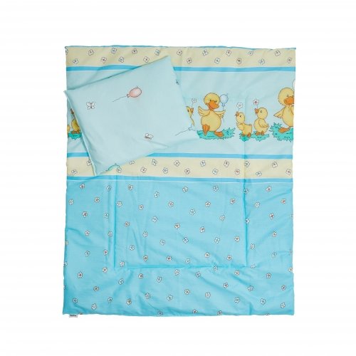 Одеяло и подушка в коляску для новорожденных Twins Голубой 1600-1852-20
