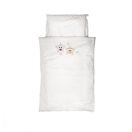 Детское постельное белье в кроватку Twins Eco Stars Белый 3090-TS-01
