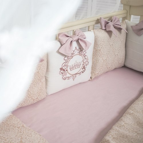 Детское постельное белье и бортики в кроватку Маленькая Соня Elegance Бежевый Бежевый 024502