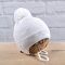Вязаная шапка для новорожденных Magbaby Albie на трикотаже 0-12 мес Белый 102950