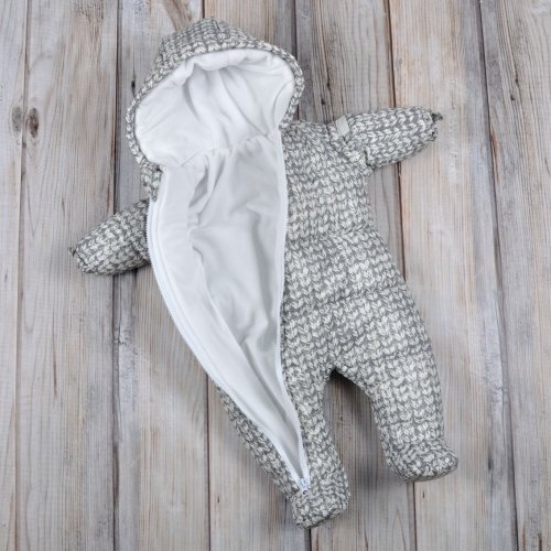 Комбинезон для новорожденных Magbaby стеганый, с рукавичками, Косичка