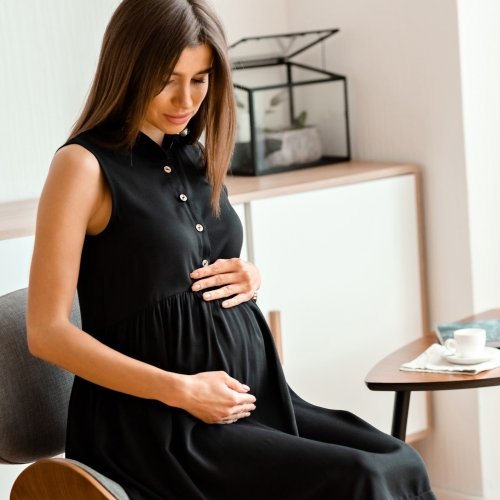 Летнее платье для беременных и кормящих Lullababe Sofia Black Черный LB04SF136