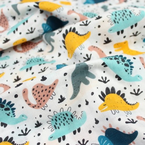 Муслиновая пеленка для детей Cosas Голубой Dino Funny Color
