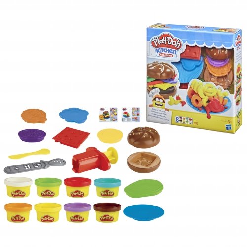Набор для творчества пластилин Hasbro Play-Doh Food role play Burger N Fries Set E5112_E5472