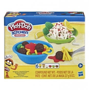 Набор для творчества пластилин Hasbro Play-Doh Food role play Spaghetti N Meatballs Playset E7253_E8680