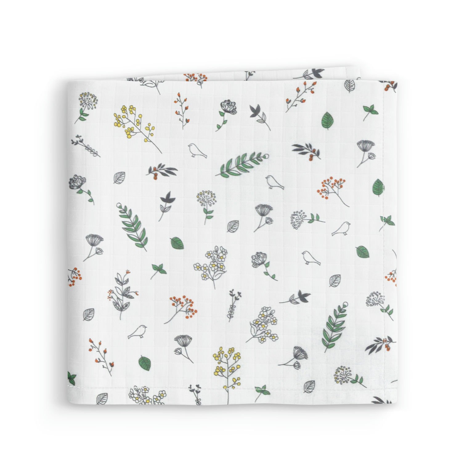 Муслиновая пеленка для детей Cosas Белый Foliage Birds