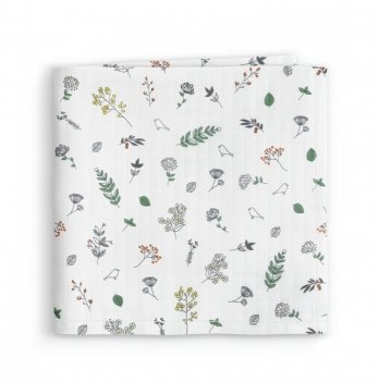 Муслиновая пеленка для детей Cosas Белый Foliage Birds