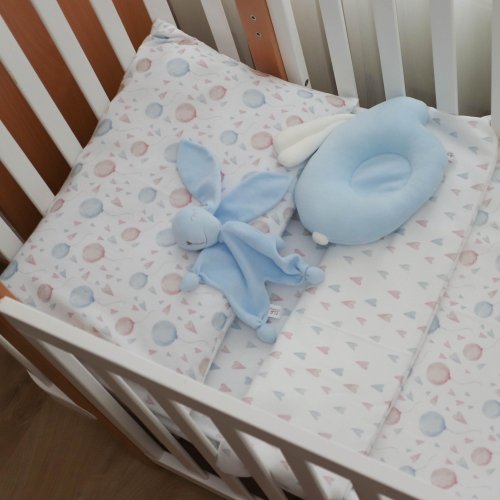 Детское постельное белье в кроватку ELA Textile&Toys Шары/Сердечки BD001BH