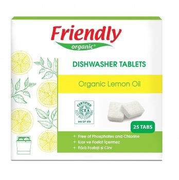 Таблетки для посудомоечной машины Friendly Organic, Dishwasher Tablets, 25 шт.