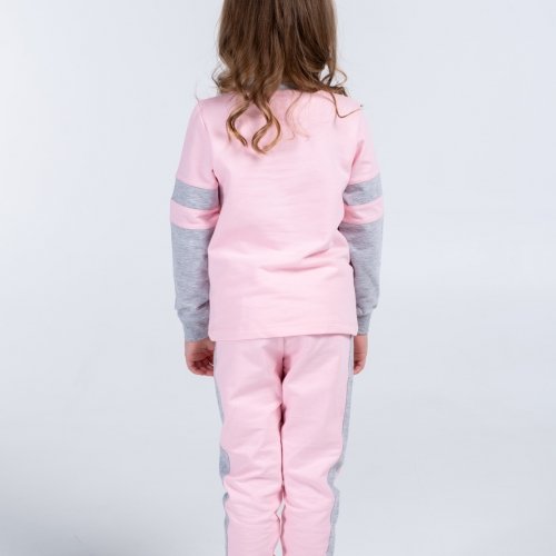 Детский костюм для девочки из двунитки Vidoli от 3 до 7 лет Розовый G-20624W