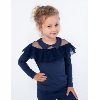 Детская блузка для девочки Vidoli Синий на 7 лет G-20919W_синий 