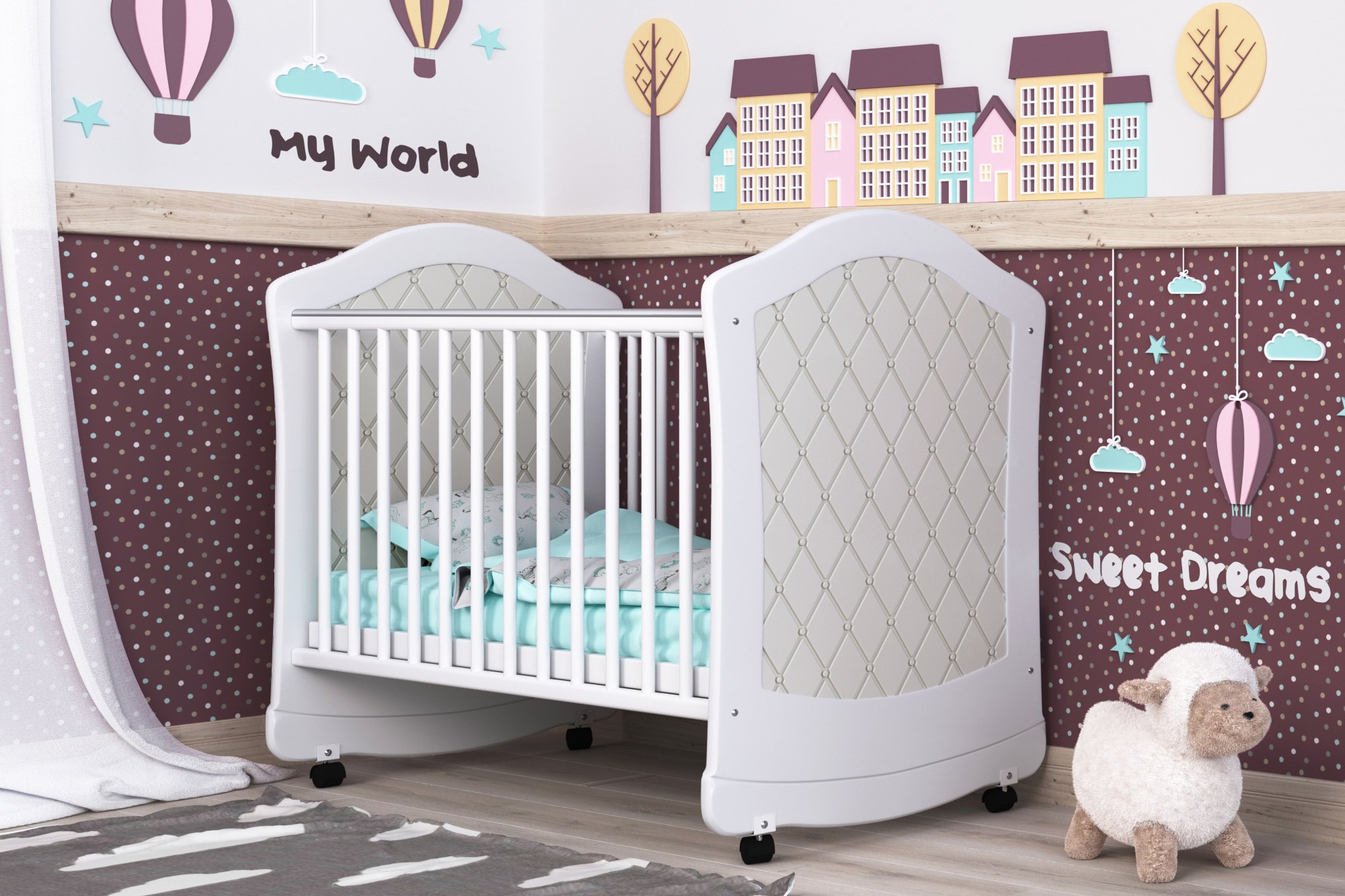 Детская кроватка СидиМ Гламур Baby Cot Glamour Детская кроватка СидиМ Гламур Baby Cot Glamour
