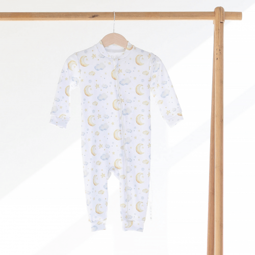 Человечек детский ELA Textile&Toys Облака 1 - 3 лет Интерлок Белый/Желтый RP002CL