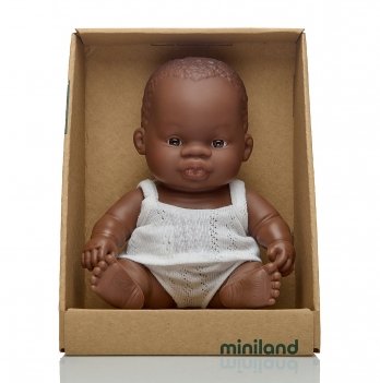 Кукла анатомическая Miniland Educational Девочка афроамериканка 21 см 31124