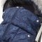 Зимний конверт в прогулочную коляску на флисе ДоРечі Trend с опушкой Космос Темно-синий/Голубой 2058O