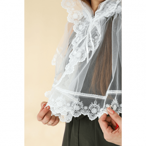 Платок на голову в церковь Magbaby Lace Молочный 133832
