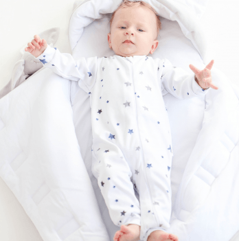 Человечек детский ELA Textile&Toys Звезды 1 - 3 лет Интерлок Белый/Голубой RP001ST