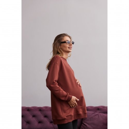 Свитшот для беременных и кормящих Lullababe Santa Fe Chocolate Коричневый LB06SN138