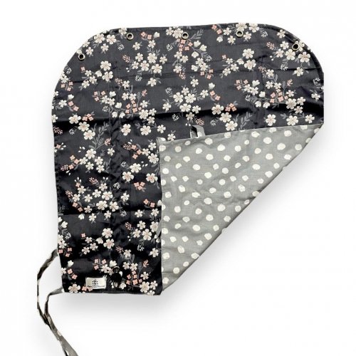 Защитная шторка на коляску Merrygoround Цветы серый Серый/Розовый ST_23