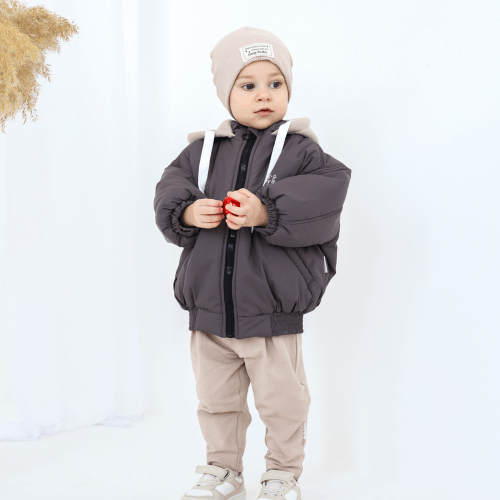 Демисезонная куртка бомбер детская Magbaby Bonny 1 - 6 лет Серый 108207