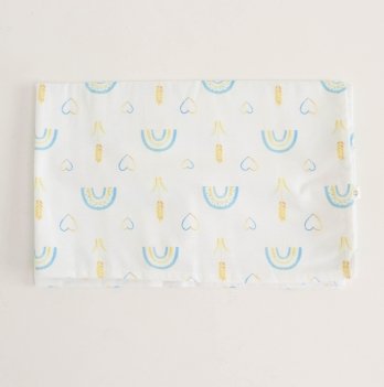 Фланелевая пеленка для детей ELA Textile&Toys Радуга Белый/Желтый/Голубой 100х80 см DF001ER