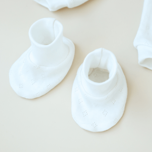 Комплект одежды для крещения Magbaby Eric 0 - 9 мес Трикотаж трансферли Молочный 132840