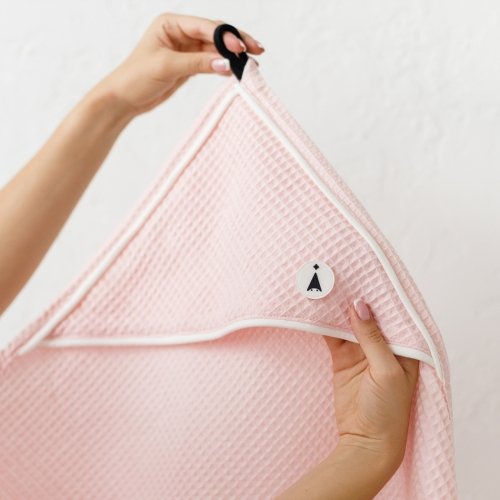 Вафельное полотенце для ухода за новорожденным Magbaby Wafel 90х85 см Пудровый 104194