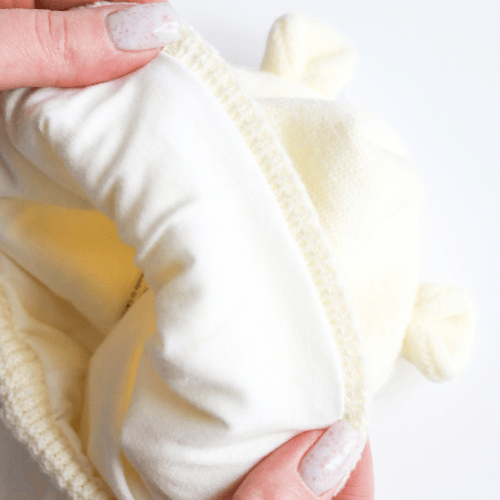 Демисезонная шапка с ушками для новорожденных MagBaby Madoo 0 - 24 мес Ванильный 132600