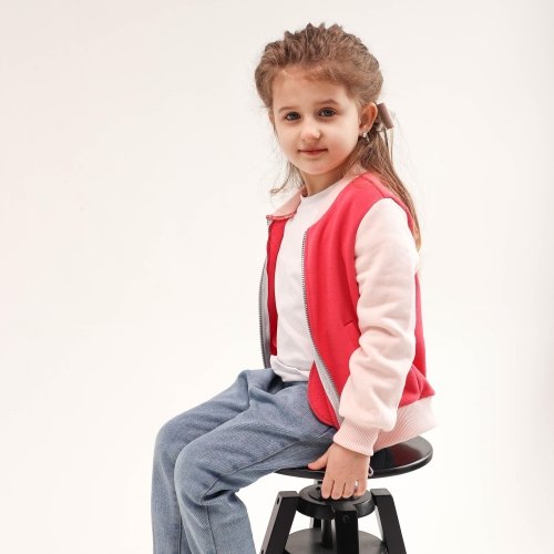 Кофточка детская ELA Textile&Toys 2 - 7 лет Трикотаж на флисе Малиновый HB001RB