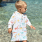 Муслиновая туника детская ELA Textile&Toys Динозаврики 2 - 7 лет Муслин Белый/Желтый MT001DN