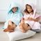Детское полотенце пончо с капюшоном ELA Textile&Toys 1,5 - 7 лет Махра Голубой PT001BL