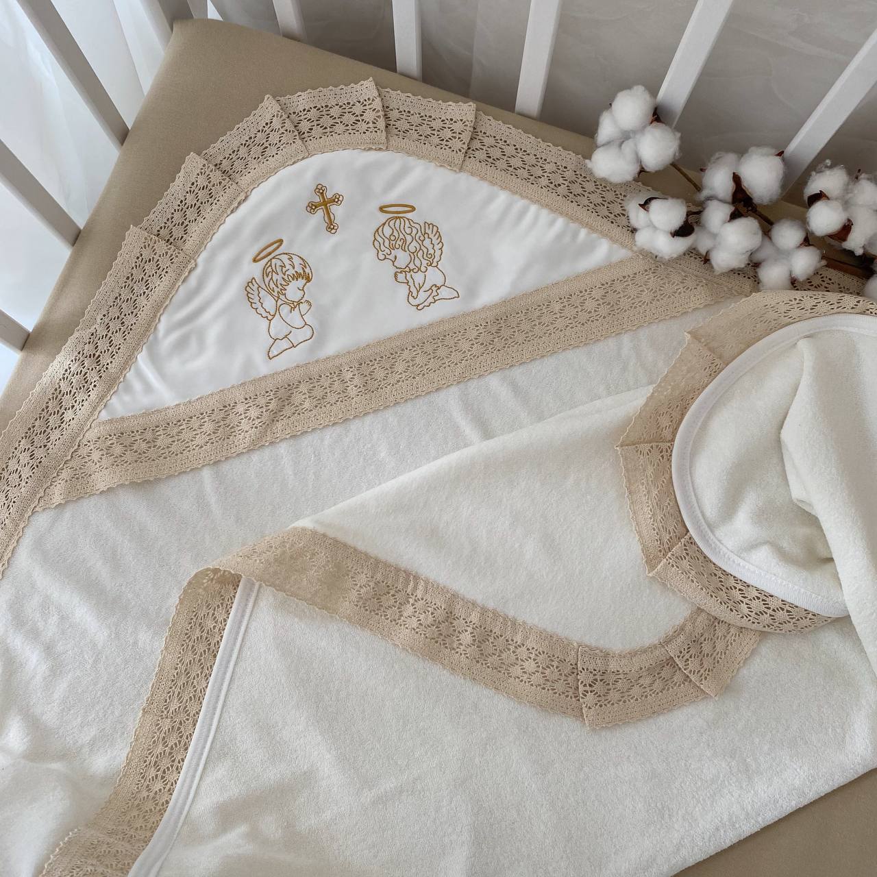 Крыжма для крещения Бетис Арина М 75х100 см Молочный/Золотой 27687195 Крыжма для крещения Бетис Арина М 75х100 см Молочный/Золотой 27687195