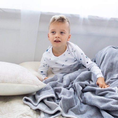 Пижама детская ELA Textile&Toys Радуга 1,5 - 6 лет Интерлок Белый/Оранжевый PJ001RB