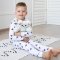 Пижама детская ELA Textile&Toys Звезды 1,5 - 6 лет Интерлок Белый/Синий PJ001ST
