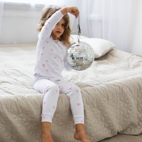 Пижама детская ELA Textile&Toys Рыбки 1,5 - 6 лет Интерлок Белый/Розовый/Бирюзовый PJ001FS