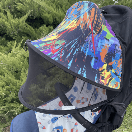 Солнцезащитный козырек на коляску ДоРечі Double Shade Краски Черный 1833F